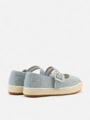 Giày Lười Nữ Pazzion Maple Diamante Buckle Espadrille Flats