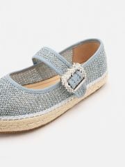 Giày Lười Nữ Pazzion Maple Diamante Buckle Espadrille Flats