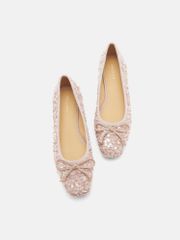 Giày Búp Bê Nữ Pazzion Gianna Sequinned Bow Flats