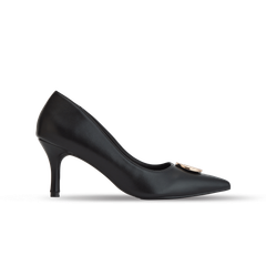 Giày Cao Gót Nữ THÁI TUẤN Bít Mũi Nhọn Màu Đen