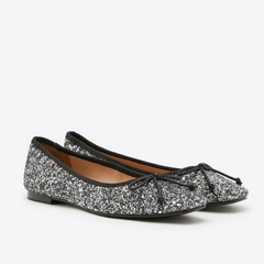 Giày cao gót bít mũi Pazzion Crystal Embellished Glitter Square Toe Ballet Flats