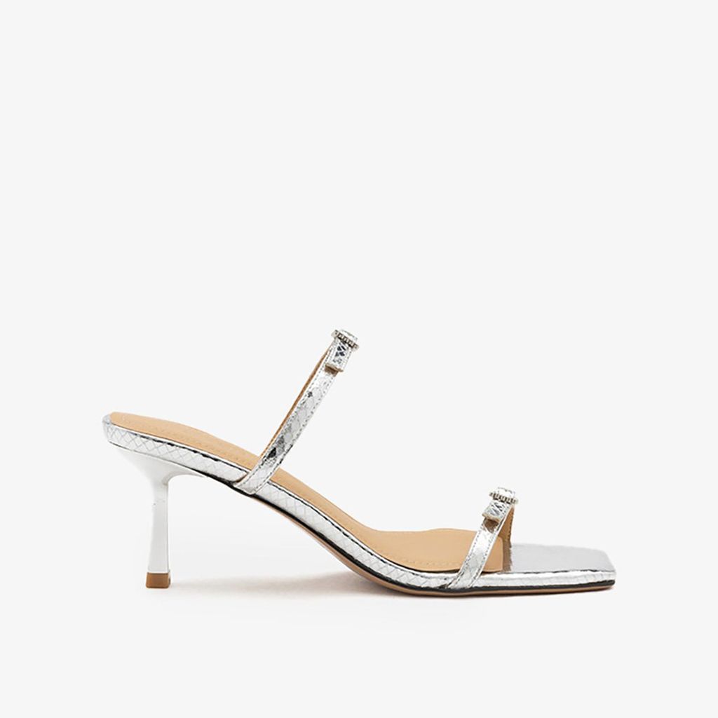 Giày Sandals Cao Gót Nữ Pazzion Augusta Buckled Strap Heel Sandals