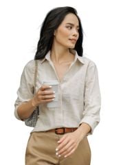 Áo Sơ Mi Nữ F2 Linen Kem Tender Drit