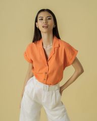 Quần Shorts Nữ F2 Linen Trắng A Touch Of Effortless Elegance