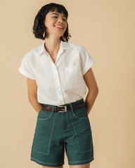 Quần Short Nữ F2 Linen Xanh Becoming Discover