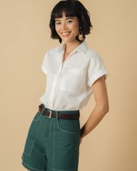 Quần Short Nữ F2 Linen Xanh Becoming Discover