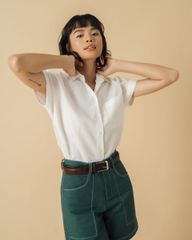 Quần Short Nữ F2 Linen Xanh Becoming Discover