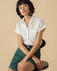 Quần Short Nữ F2 Linen Xanh Becoming Discover