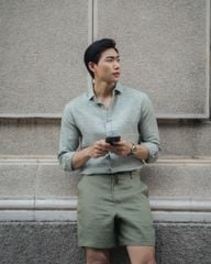 Quần Short Nam F2 Linen Rêu New Breeze