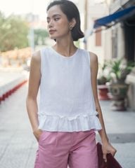 Áo Nữ F2 Nữ Linen Trắng Becoming Unveil