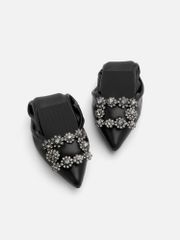 Giày Búp Bê Nữ Pazzion Helene Crystal Buckle Foldable Flats