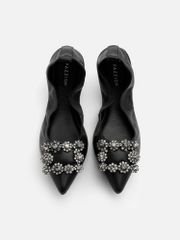 Giày Búp Bê Nữ Pazzion Helene Crystal Buckle Foldable Flats