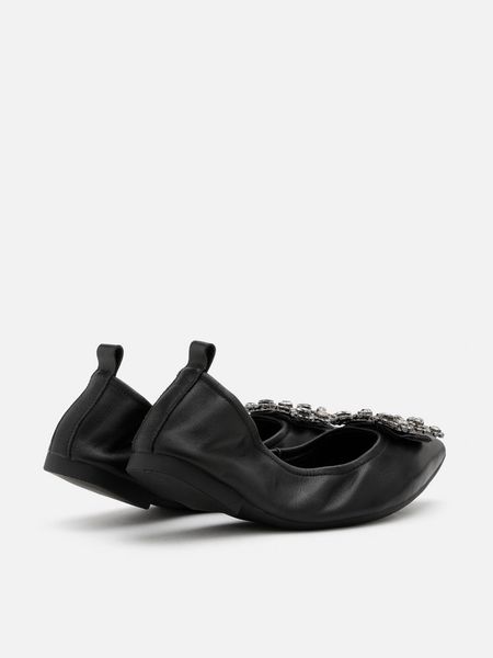 Giày Búp Bê Nữ Pazzion Helene Crystal Buckle Foldable Flats