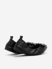 Giày Búp Bê Nữ Pazzion Helene Crystal Buckle Foldable Flats