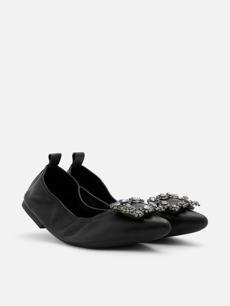 Giày Búp Bê Nữ Pazzion Helene Crystal Buckle Foldable Flats
