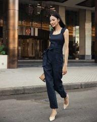 Jumpsuit Nữ F2 Linen Xanh Contemporary Dance