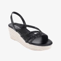 Giày Đế Xuồng Nữ HOLSTER Party Espadrille Black