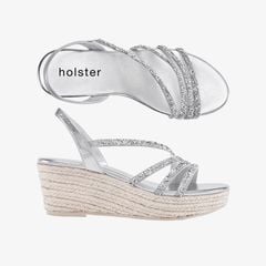 Giày Đế Xuồng Nữ HOLSTER Party Espadrille Silver