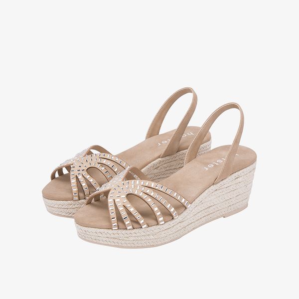 Giày Đế Xuồng Nữ HOLSTER Mermaid Espadrille Beige