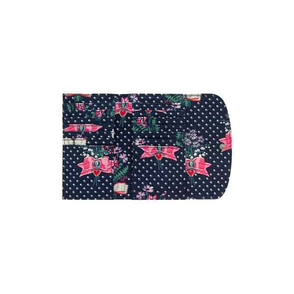 Ví Nữ CATH KIDSTON Gập/Foldover Wallet - Lillies Posey - Navy