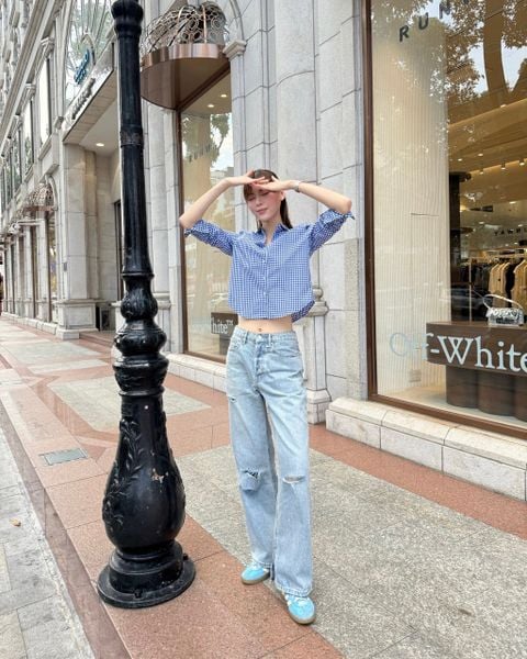 Áo Sơ Mi Nữ TheBlueTshirt Ultimate Classic Shirt - Royal Blue Gingham