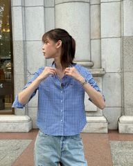 Áo Sơ Mi Nữ TheBlueTshirt Ultimate Classic Shirt - Royal Blue Gingham