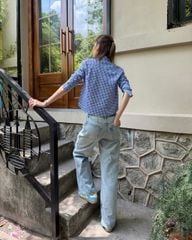 Áo Sơ Mi Nữ TheBlueTshirt Ultimate Classic Shirt - Royal Blue Gingham