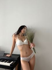 Áo Ngực Nữ Không Gọng Full Ren Miley Lingerie - Trắng BRL02005