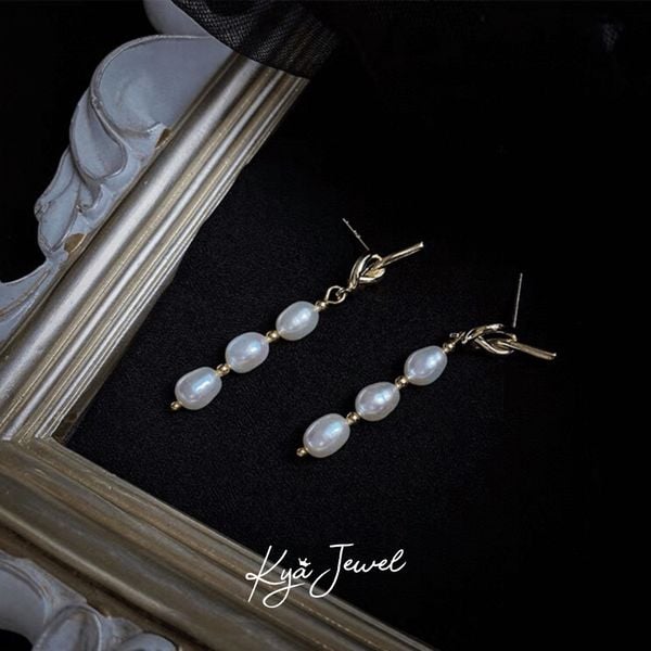 Khuyên tai nữ KYA JEWEL Knot Pearl