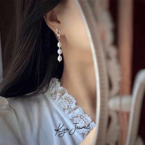Khuyên tai nữ KYA JEWEL Knot Pearl