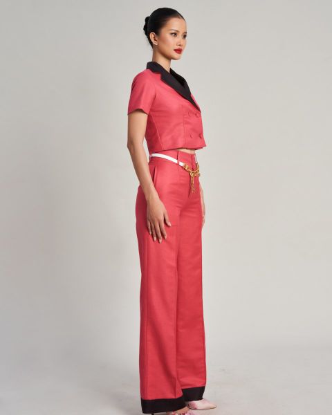 Áo Khoác Nữ F2 Linen Đỏ Hồng Golden Girl