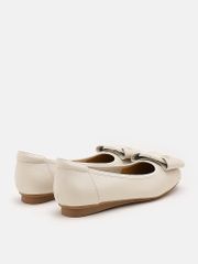 Giày Búp Bê Nữ Pazzion Jan Buckle Bow Square-Toe Flats