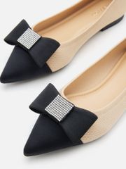 Giày Búp Bê Nữ Pazzion Janessa Flyknit Embellished Bow Flats
