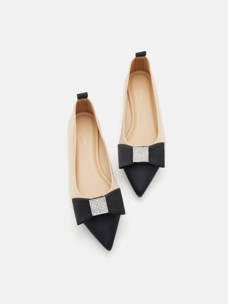 Giày Búp Bê Nữ Pazzion Janessa Flyknit Embellished Bow Flats