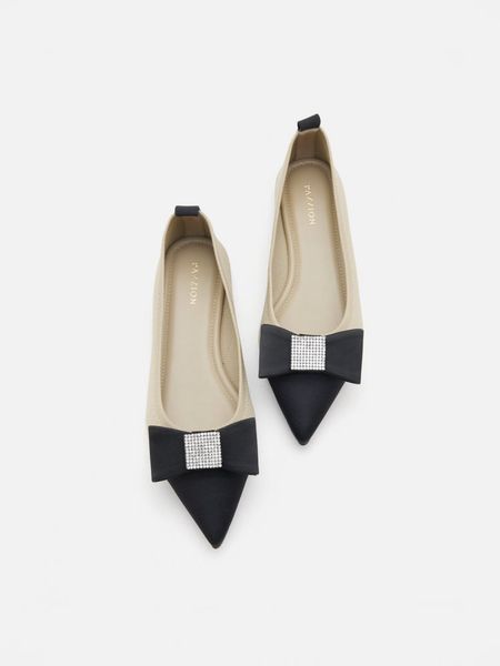 Giày Búp Bê Nữ Pazzion Janessa Flyknit Embellished Bow Flats