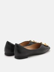 Giày Búp Bê Nữ Pazzion Kaori Gold Buckle Covered Flats