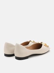 Giày Búp Bê Nữ Pazzion Kaori Gold Buckle Covered Flats