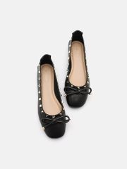 Giày Búp Bê Nữ Pazzion Karina Studded Bow Ballet Flats
