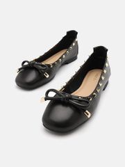 Giày Búp Bê Nữ Pazzion Karina Studded Bow Ballet Flats