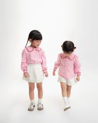 Áo Sơ Mi Bé Gái TheBlueTshirt BlueKid Jessie Shirt - Pink Gingham