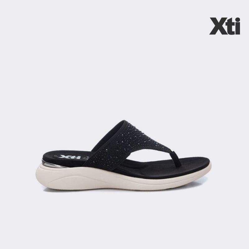 [Trưng bày] Dép Xỏ Ngón Nữ XTI Black TeXTIle Ladies Sandal