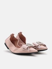 Giày Búp Bê Nữ Pazzion Leslie Diamante Bow Pointed Toe Foldable Flats