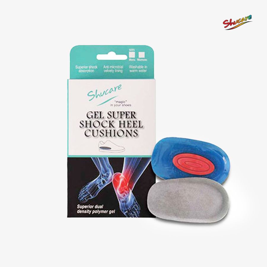 Miếng Lót Giày Bảo Vệ Gót Chân Shucare Gel Super Shock Heel Cushion Men