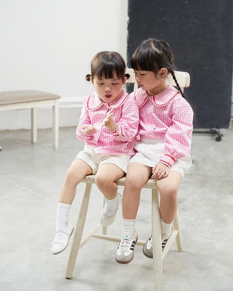 Áo Sơ Mi Bé Gái TheBlueTshirt BlueKid Jessie Shirt - Pink Gingham