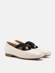 Giày Búp Bê Nữ Pazzion Mandy Square Toe Criss Cross Strap Ballet Flats