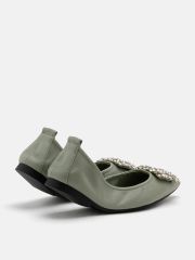 Giày Búp Bê Nữ Pazzion Odessa Embellished Buckle Foldable Flats
