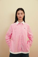 Áo Sơ Mi Nữ TheBlueTshirt Modern Arc Oversized Shirt - Pink Stripe