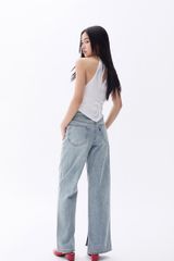 Áo Kiểu Nữ TheBlueTshirt Modern Yếm - Heart Rib Cotton