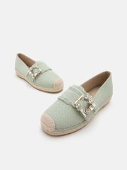 Giày Lười Nữ Pazzion Nancy Crystal Embellished Buckle Espadrilles