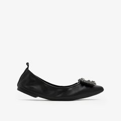 Giày Búp Bê Nữ Pazzion Helene Crystal Buckle Foldable Flats